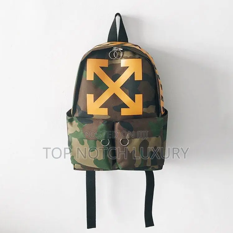 Off White Backpack  Luxury Designer Backpack Unisex