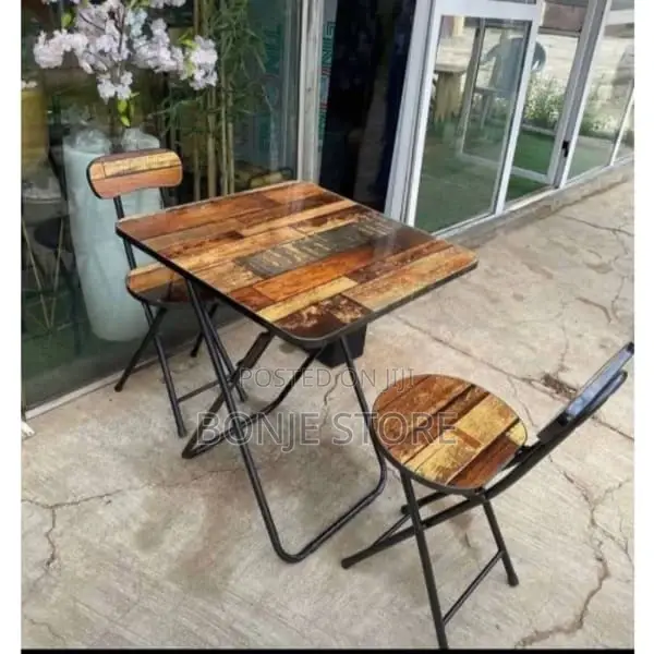 Foldable Table With 2 Chair Set - Extra Table Chair Avail