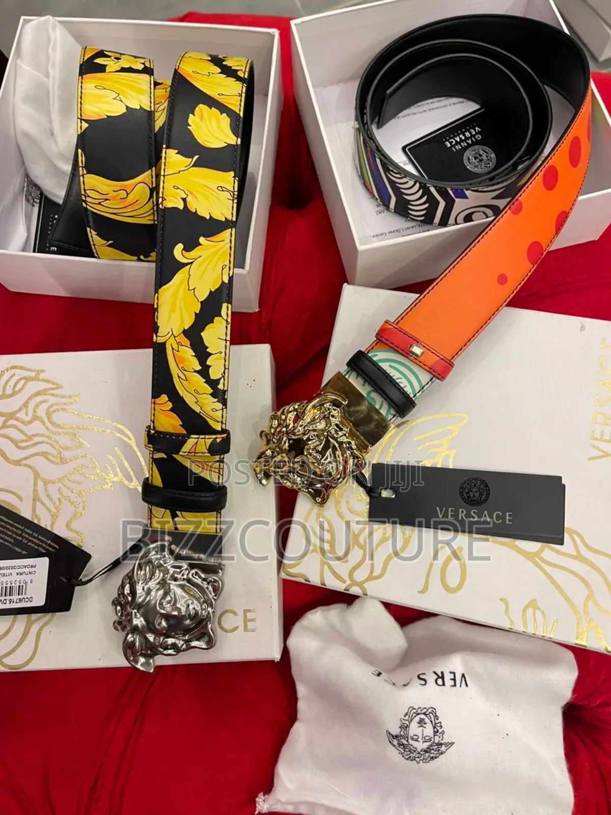 Original VERSACE Leather Belts Available in Store