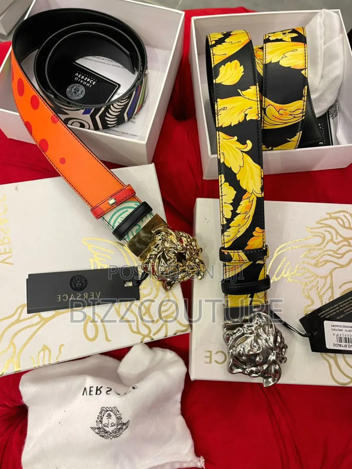 Original VERSACE Leather Belts Available in Store
