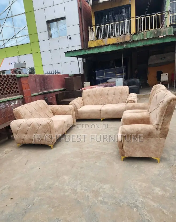 Complete Set of Quality Upholstered Padded Sofa Chairs Couch