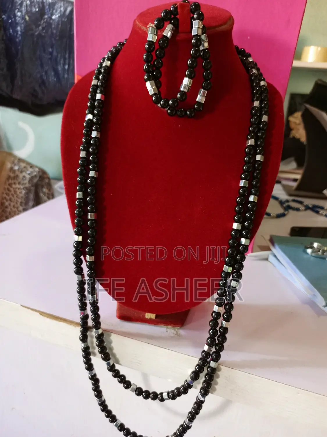 Men's Ceremonial Beads 001 - Black
