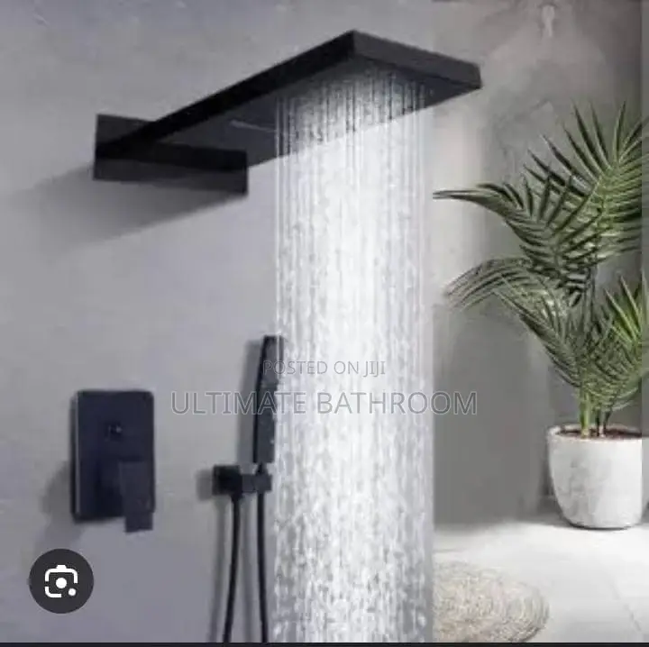 Black Long Shower Head Conceal Shower