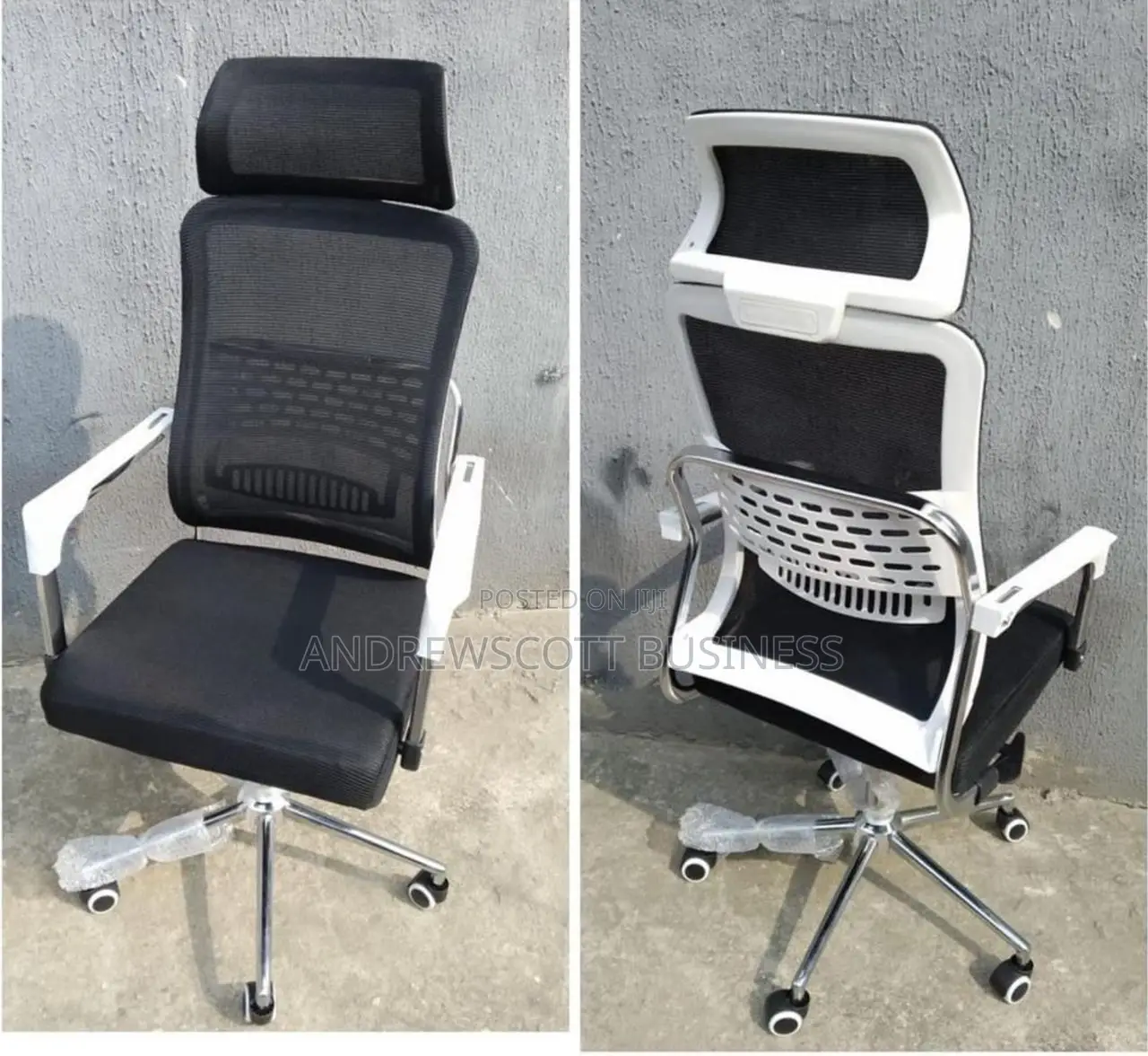 White Back Mesh Chair