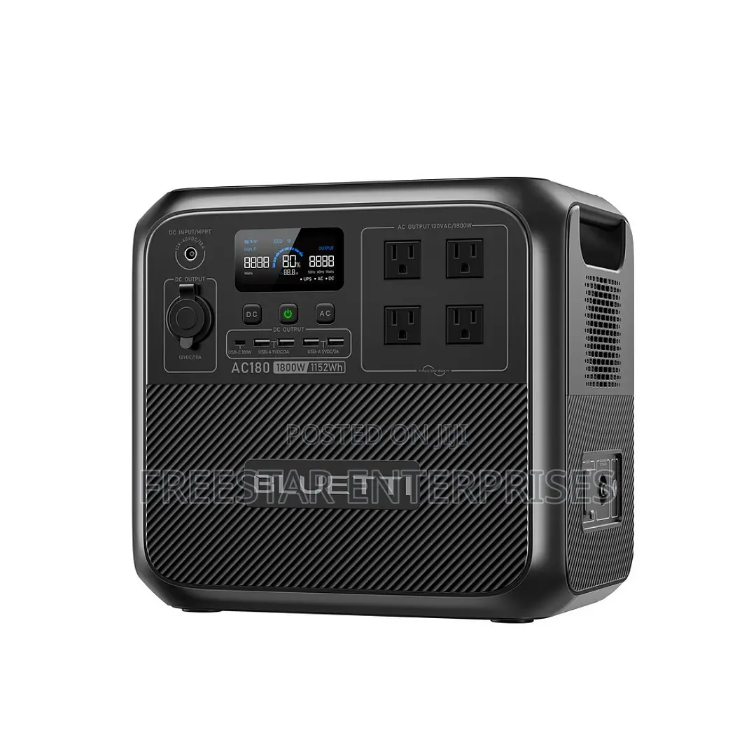 Bluetti Ac180 Solar Power Station 1,800w Bluetti Mah
