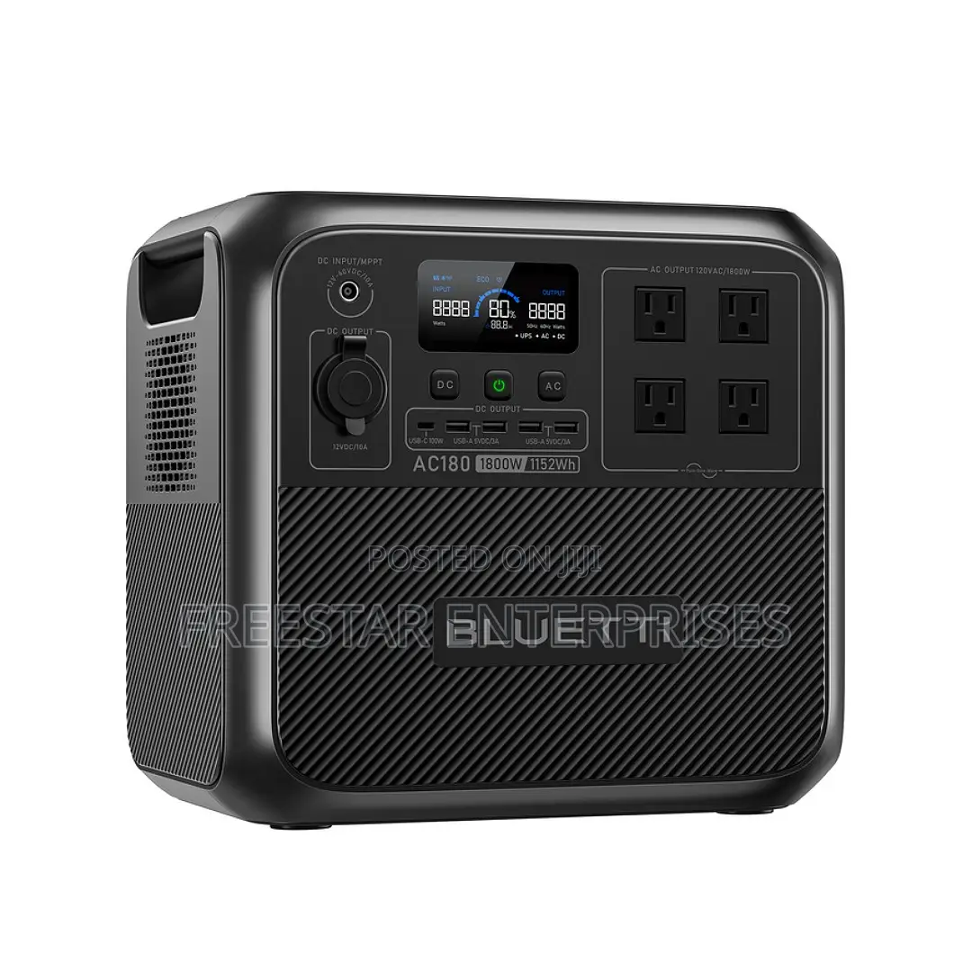 Bluetti Ac180 Solar Power Station 1,800w Bluetti Mah