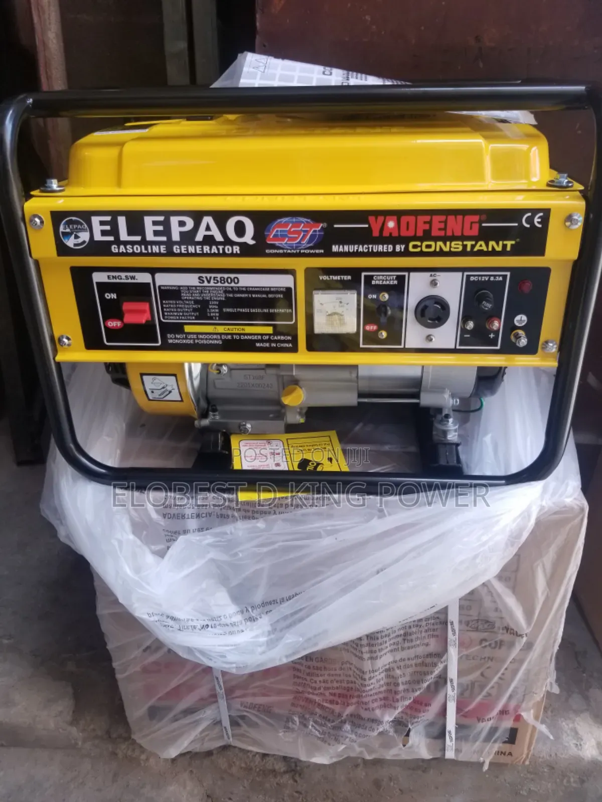 Elepaq Constant Generator 4.5kva Sv6800