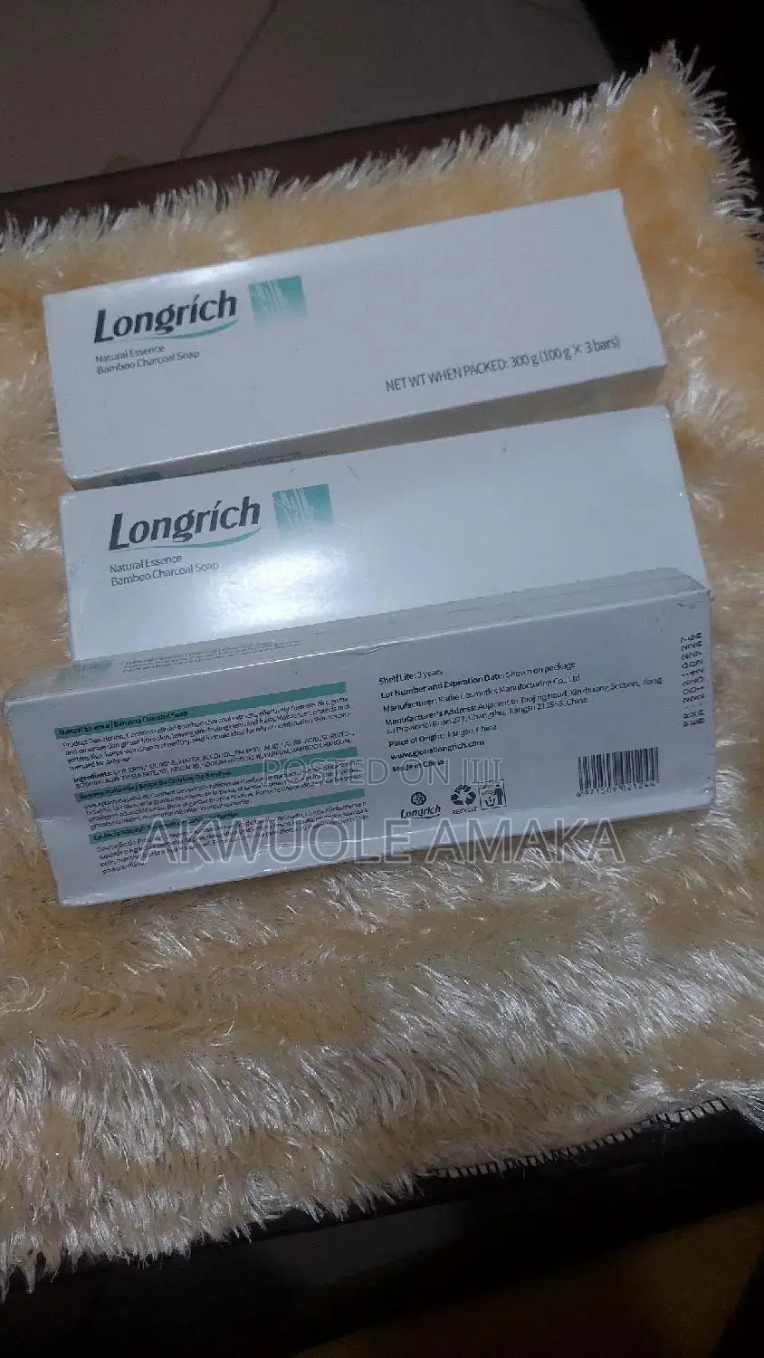 Longrich Bamboo Charcoal Soap for Both Men Women Ski