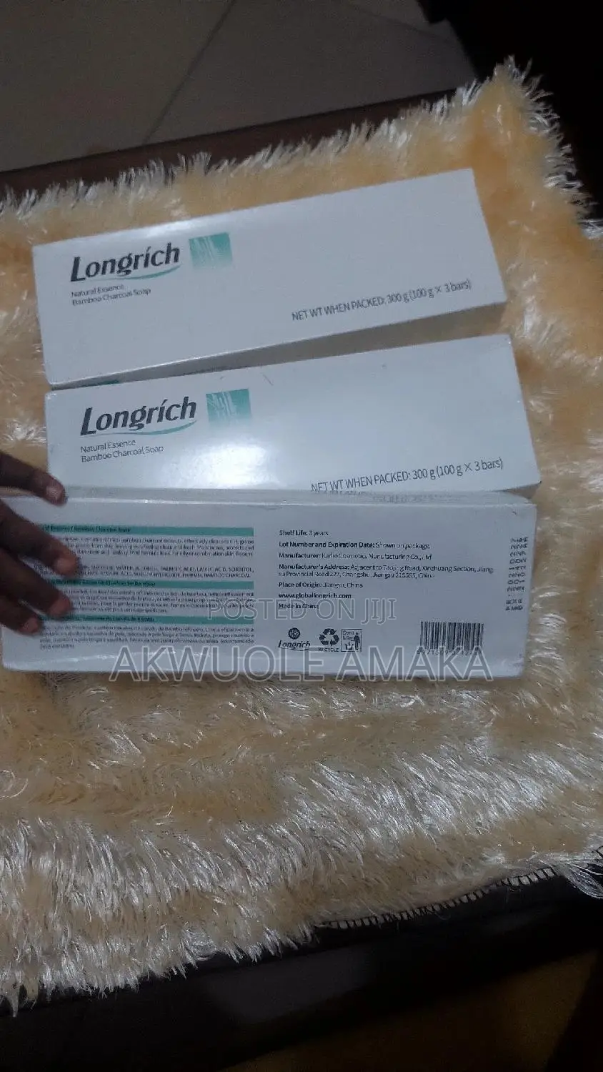 Longrich Bamboo Charcoal Soap for Both Men Women Ski