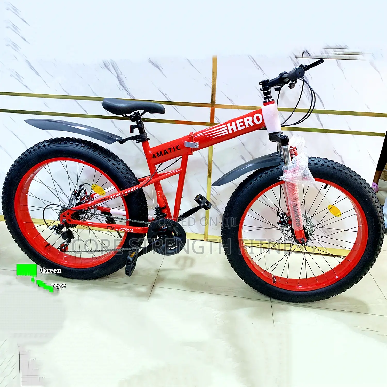 Foldable Road Fat Tyre Bicycle With Spoke Rims
