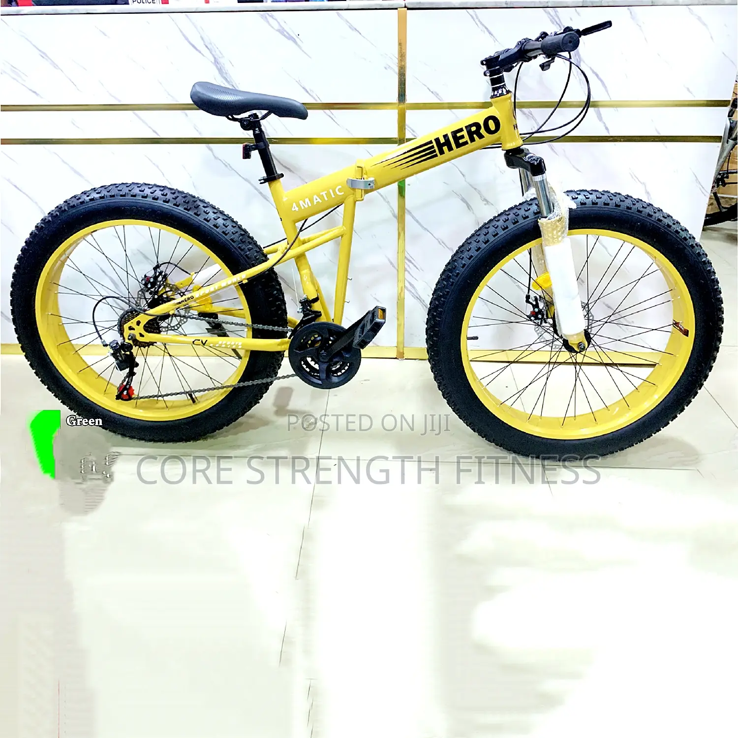 Foldable Road Fat Tyre Bicycle With Spoke Rims