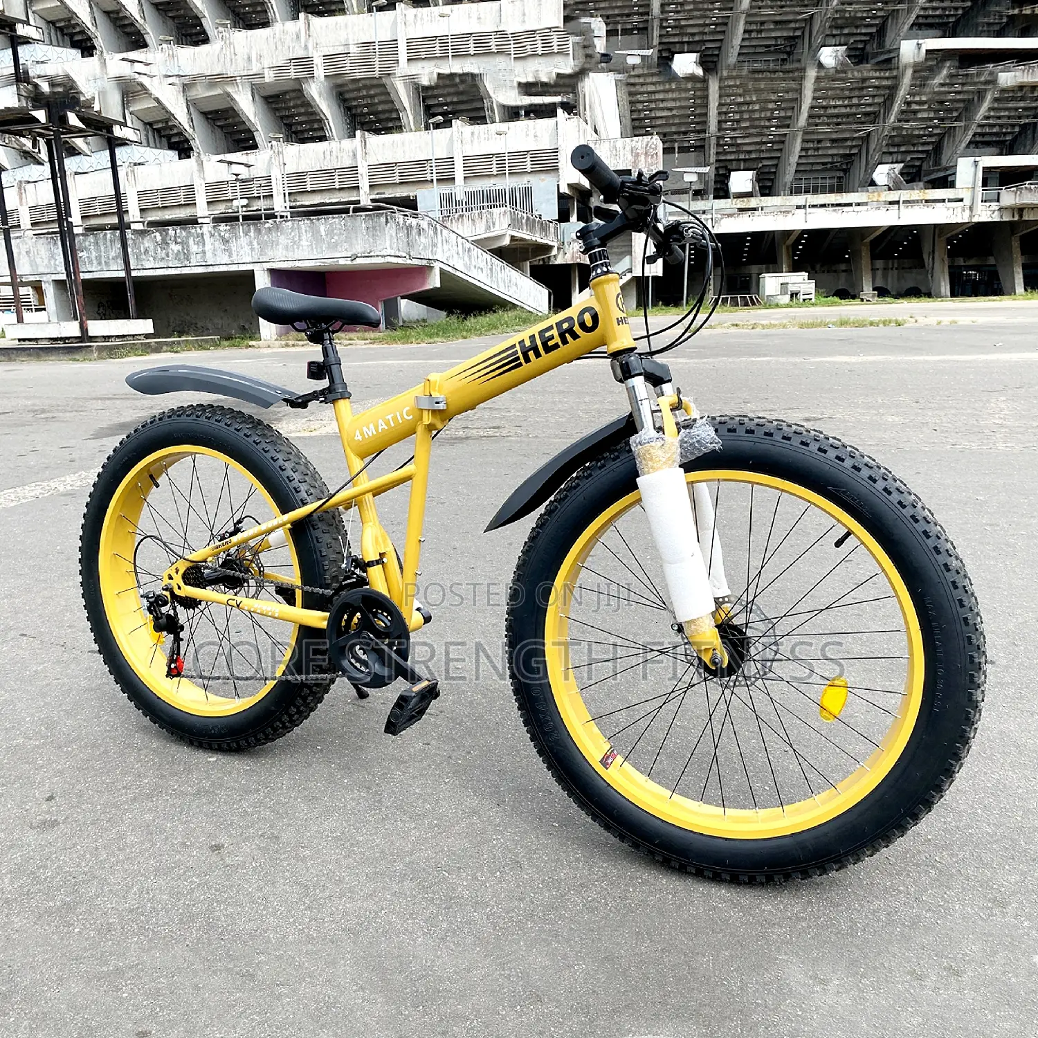 Foldable Road Fat Tyre Bicycle With Spoke Rims