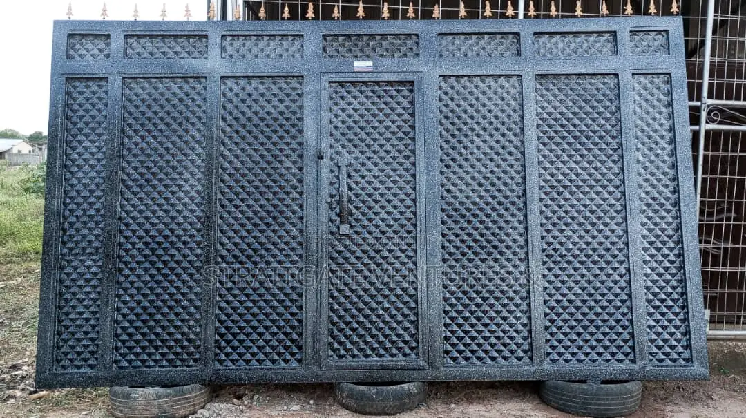 Heavy Silver-Black Rolling Gate