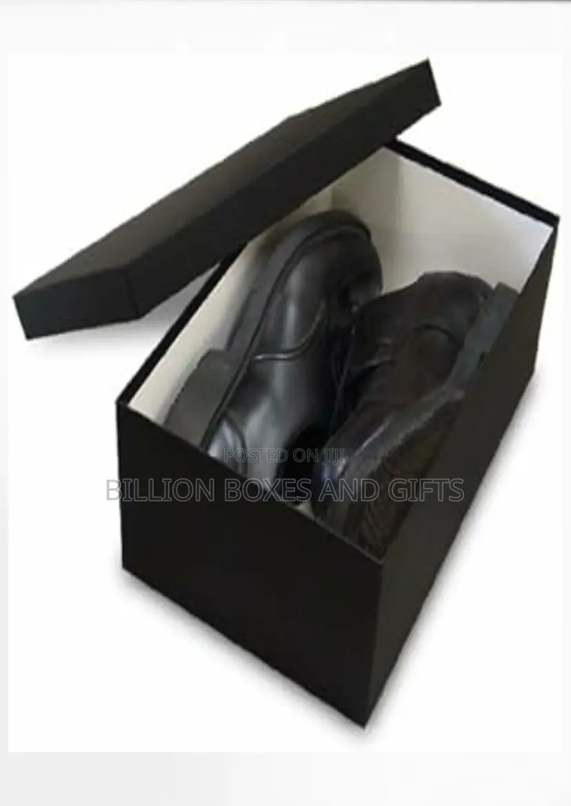 Empty Black Shoe Boxes for Instant Pick Up