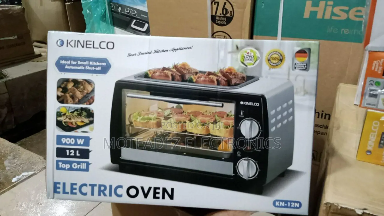 Kinelco 12l Multifuction 1200w Electric Oven With Top Grill