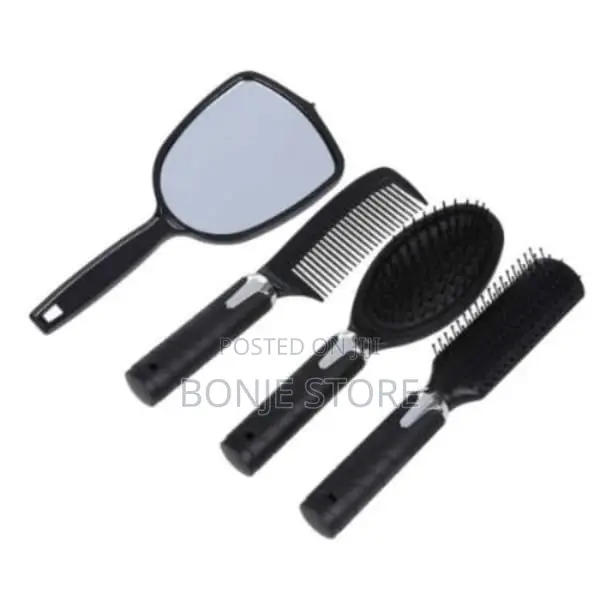 4 Pieces Set Hair Brush Comb Hair Detangler With Stand