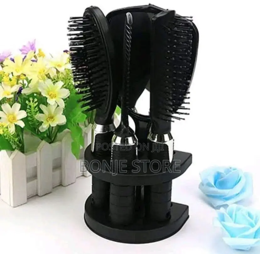 4 Pieces Set Hair Brush Comb Hair Detangler With Stand