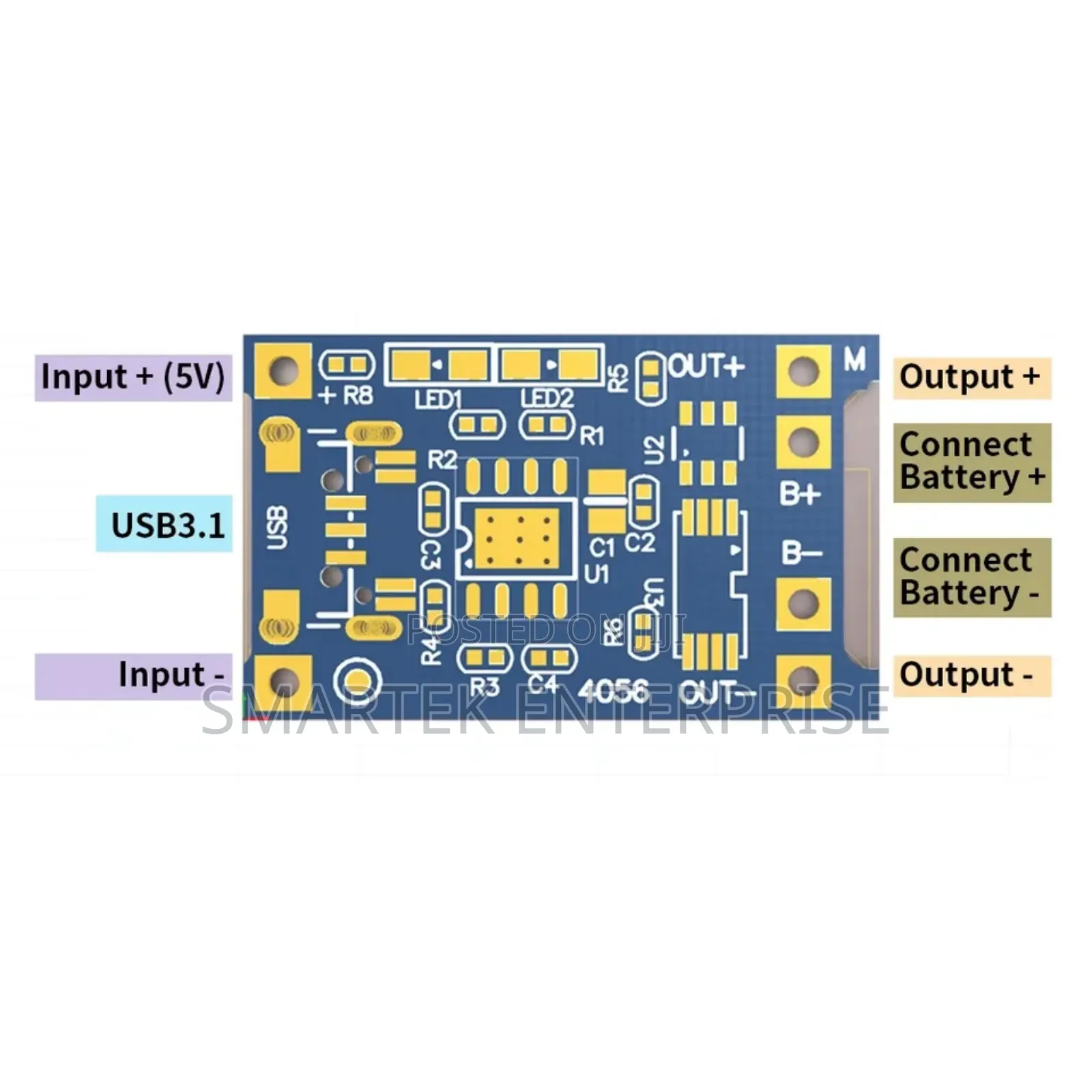 Type -C USB 5V 1A 18650 Tp4056 Lithium Batte