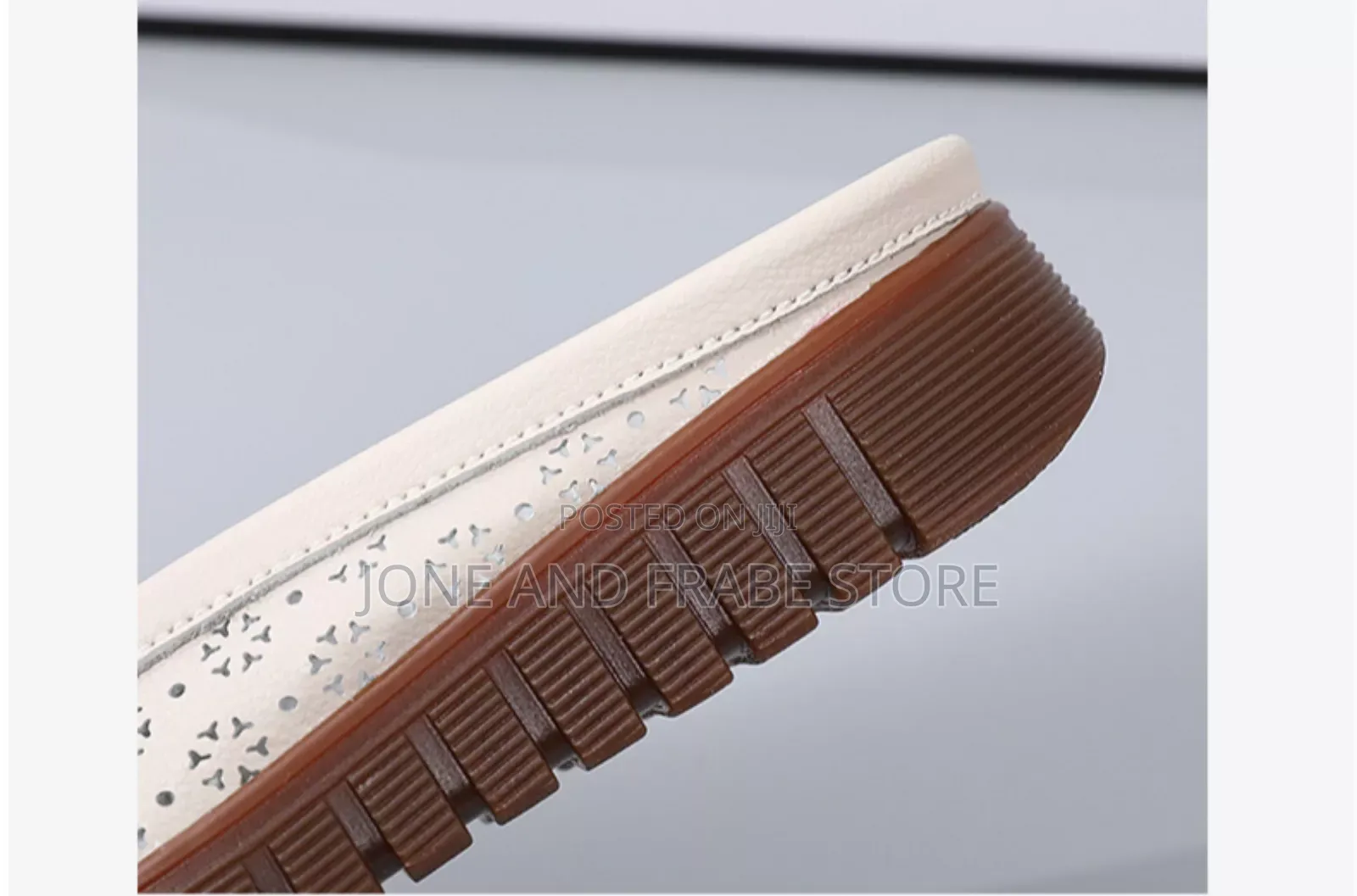 Women Leather Cut Out Ladies Half Loafers Shoe