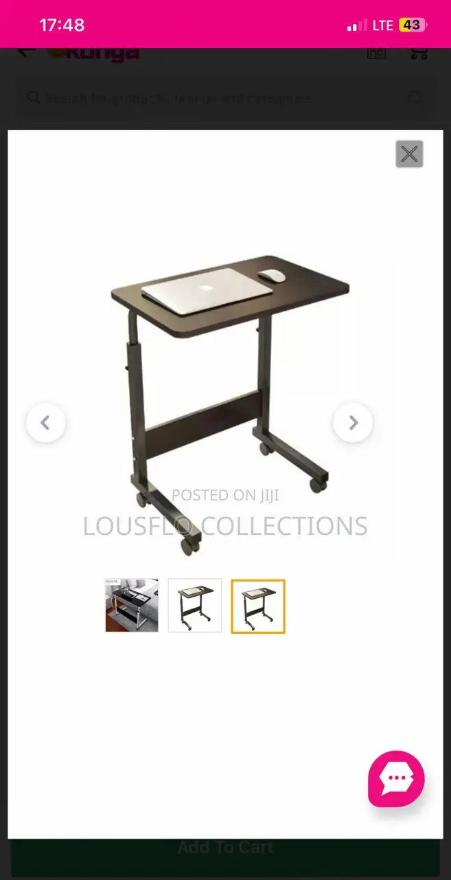 Laptop Table and Swivel Office Chair