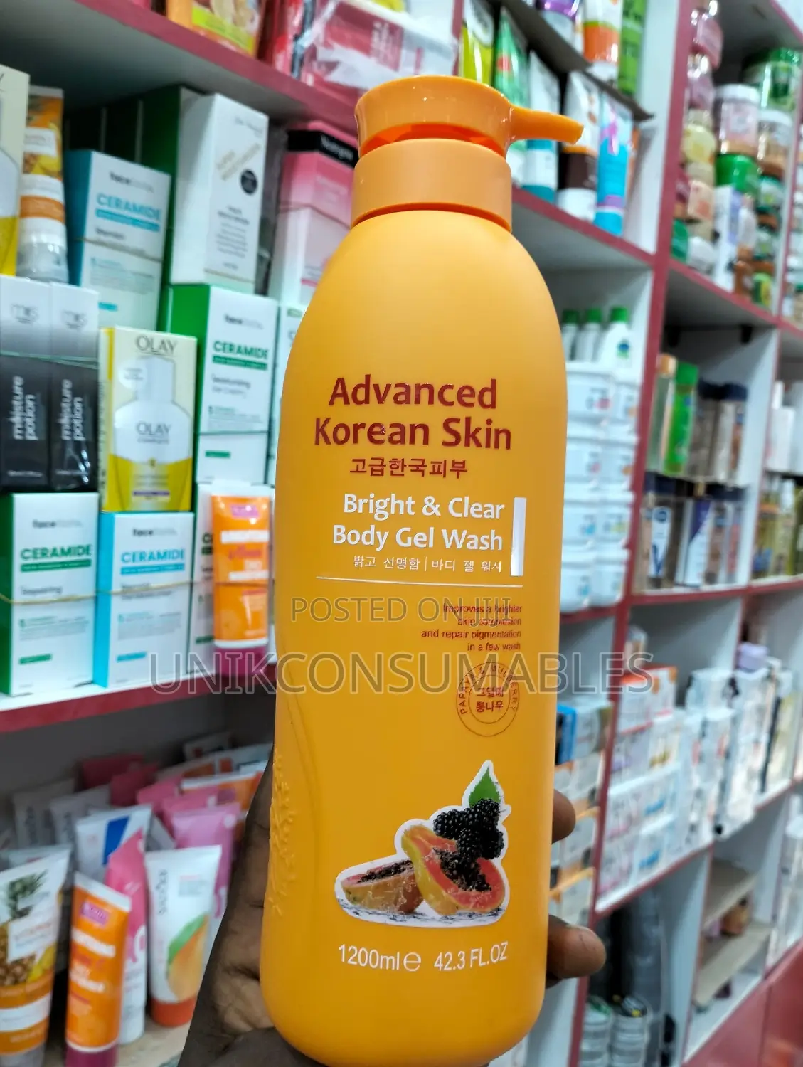Advanced Korean Skin Bright Clear Body Gel Wash 1200ml