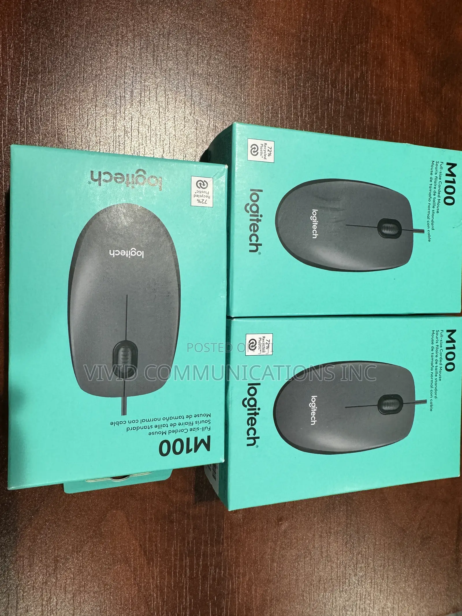 Logitech M100, Corded Mouse, Black, W127280570