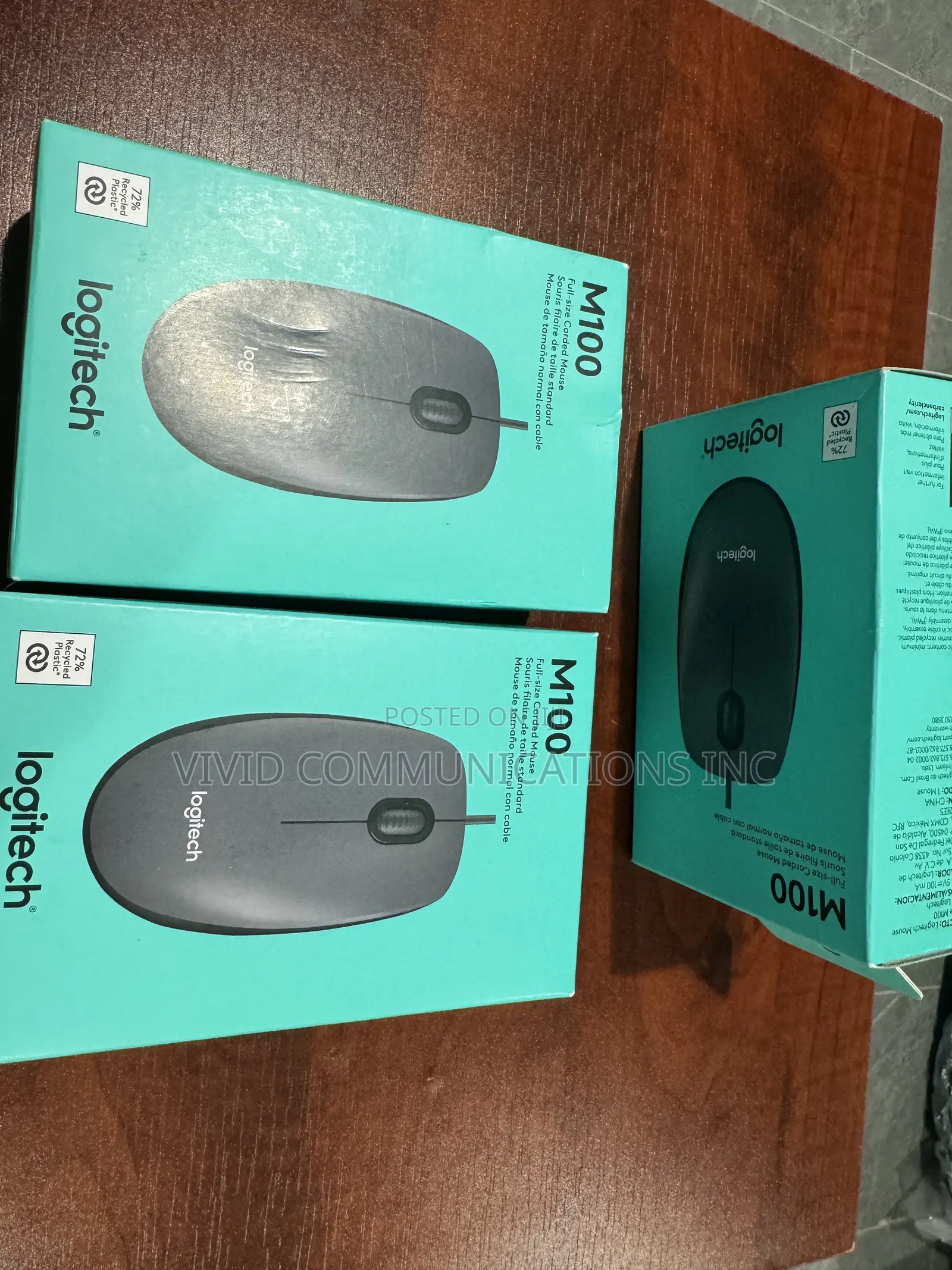 Logitech M100, Corded Mouse, Black, W127280570