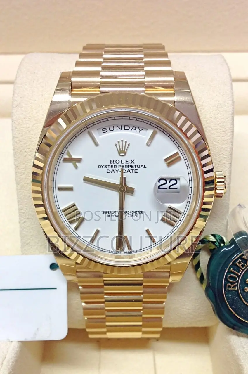 Original Rolex Oyster Perpetual Day-Time Gold Chain Watch