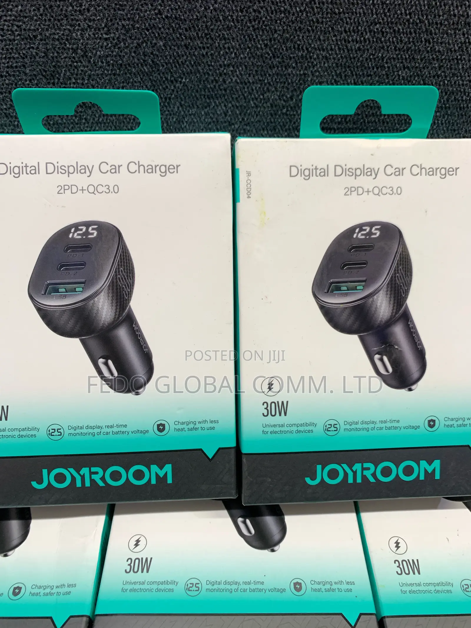 Joyroom JR-CCD04 30W Digital Display Car Charger