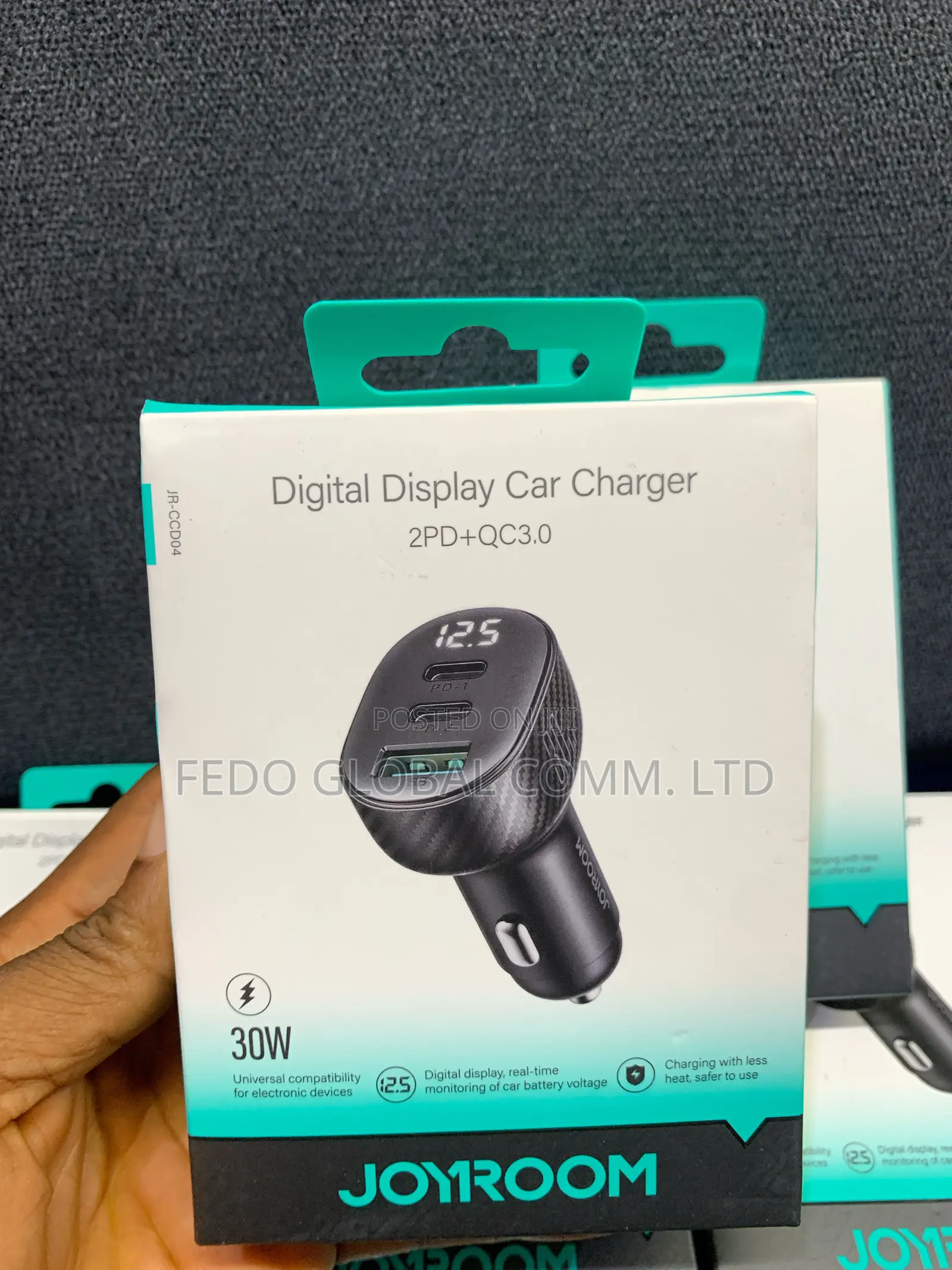 Joyroom JR-CCD04 30W Digital Display Car Charger