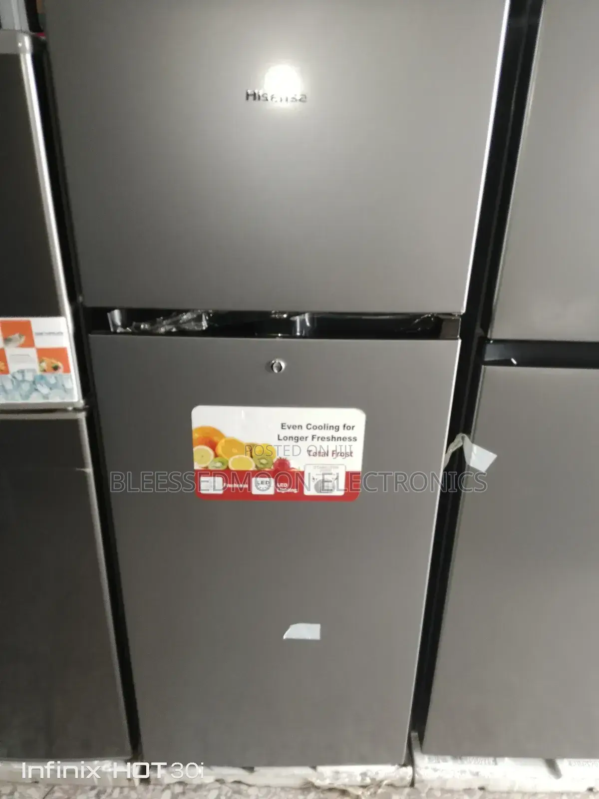 Hisense Low Voltage Standing Fridge Double Door 3 Yrs W