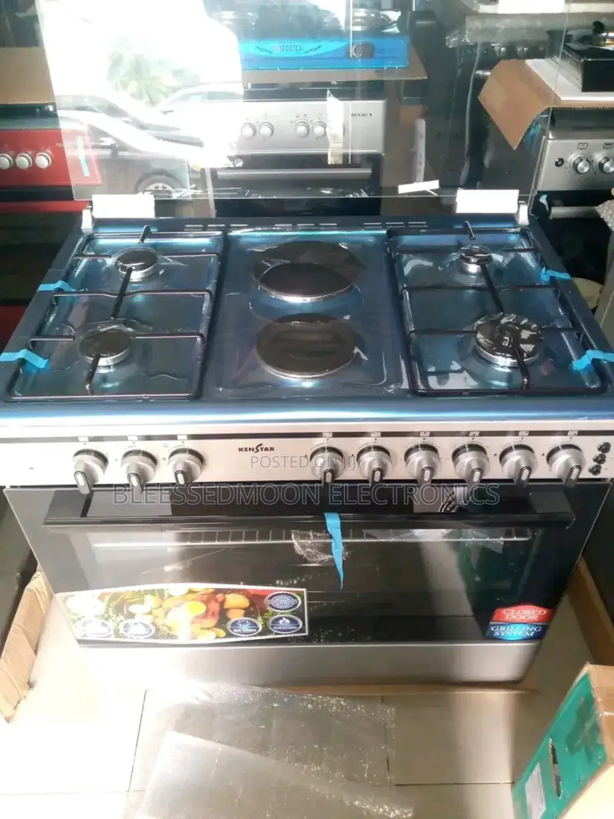 Maxi 6 Burner Gas Cooker 90x60 With Oven and Grill 3 Yrs W