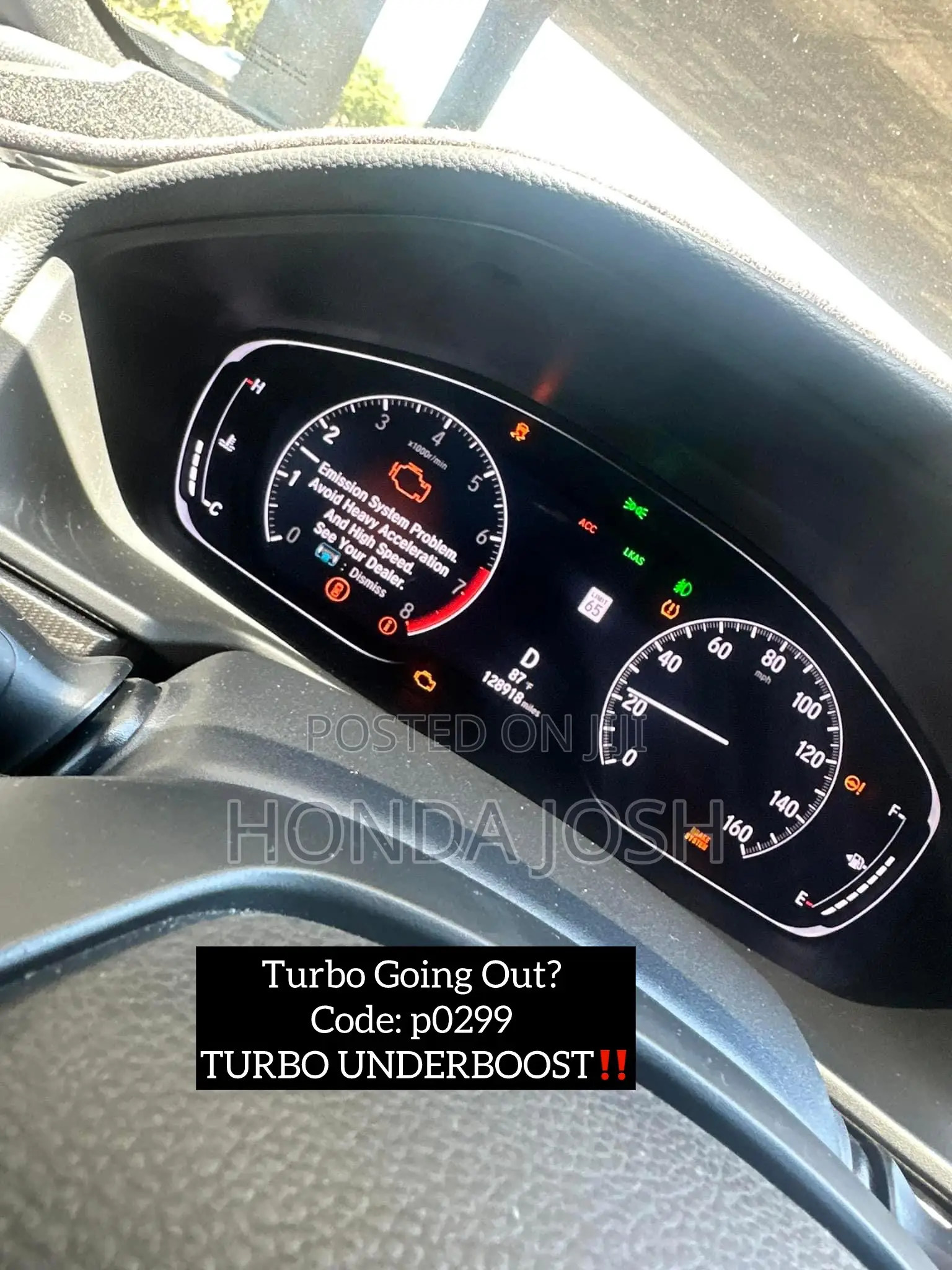 Turbo Honda Fix Turbocharger Underboost Error Code (P0299)