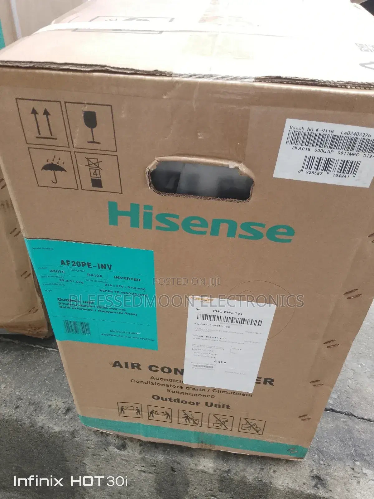Hisense Smart Inverter Standing Unit Air 2hp Cooper