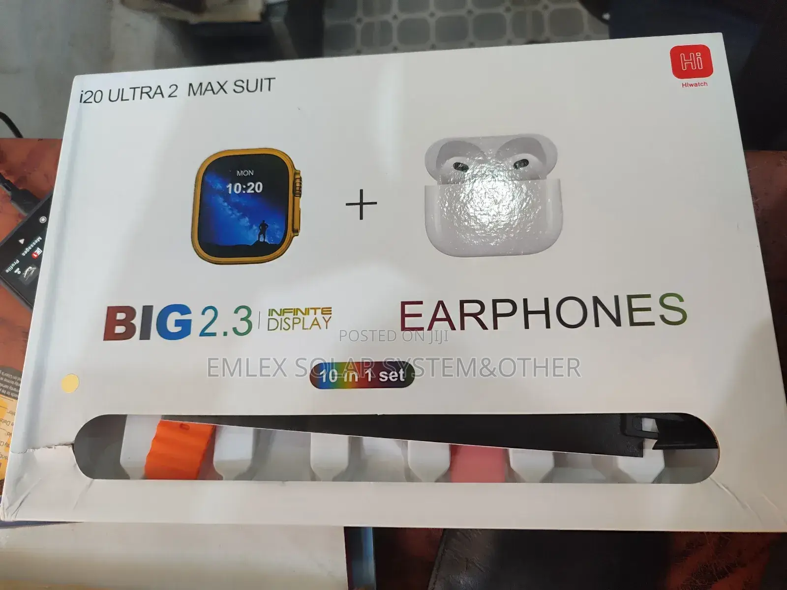 Smart Wrist Watch (Chain and Leather ) With Earpod