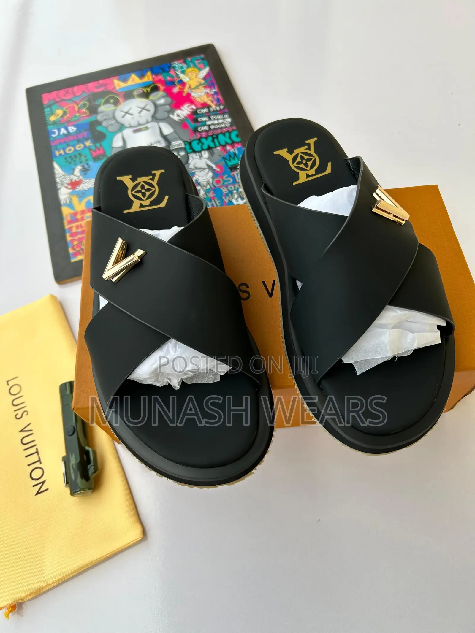 Louis Vuitton Leather Slipers