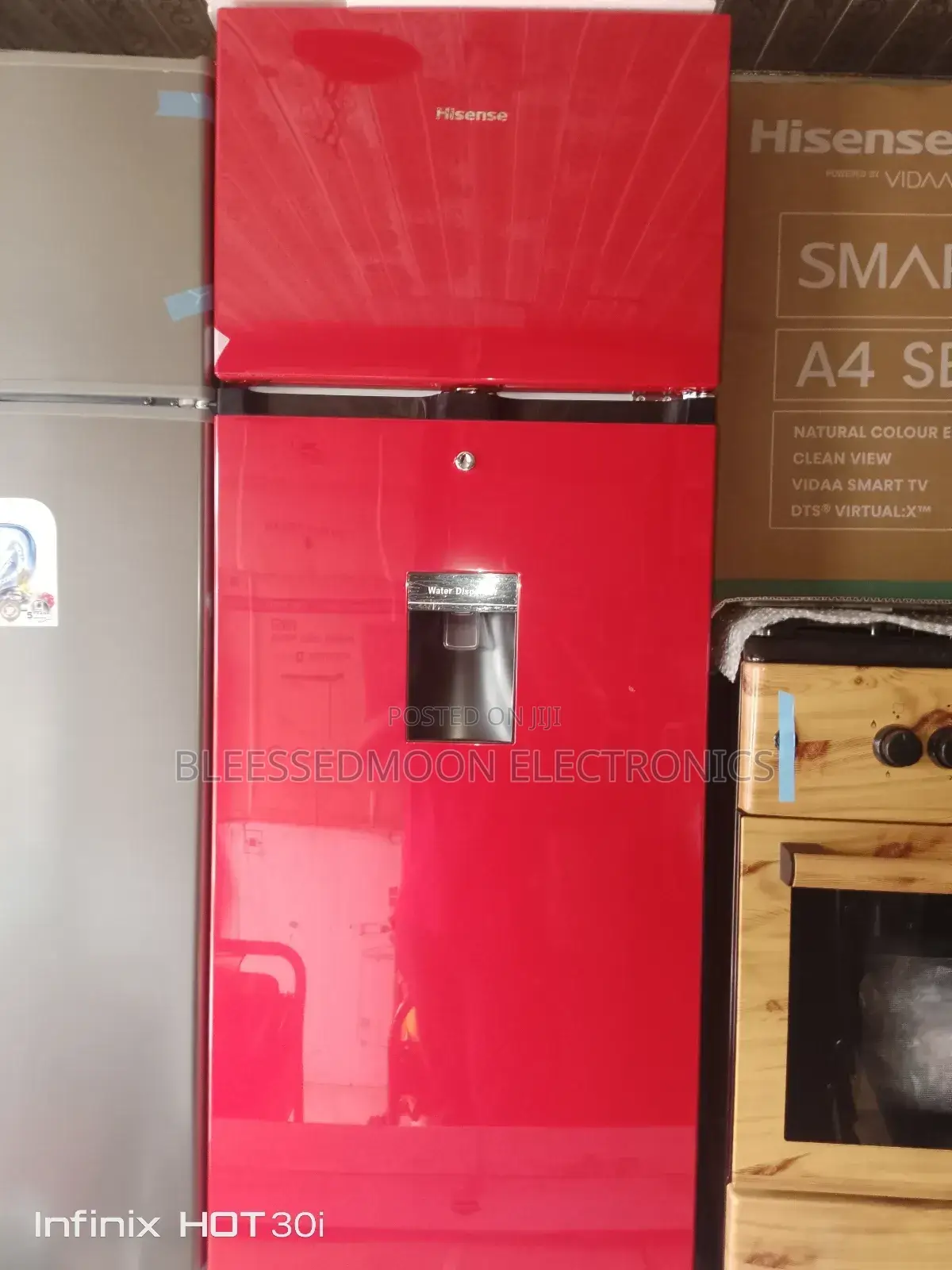 Hisense Red Fridge With Dispenser Inverter Years Warranty