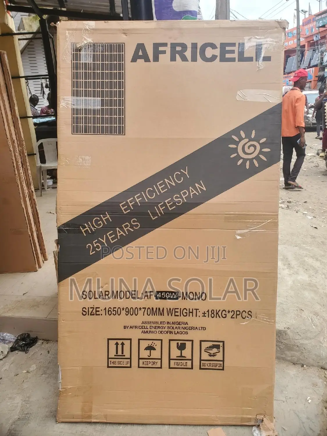 450watts 60cells Africell Solar Panel