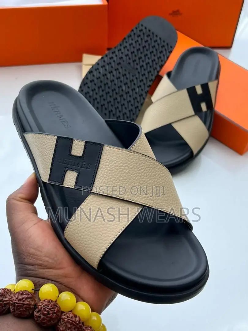 Hermes Leather Slipers