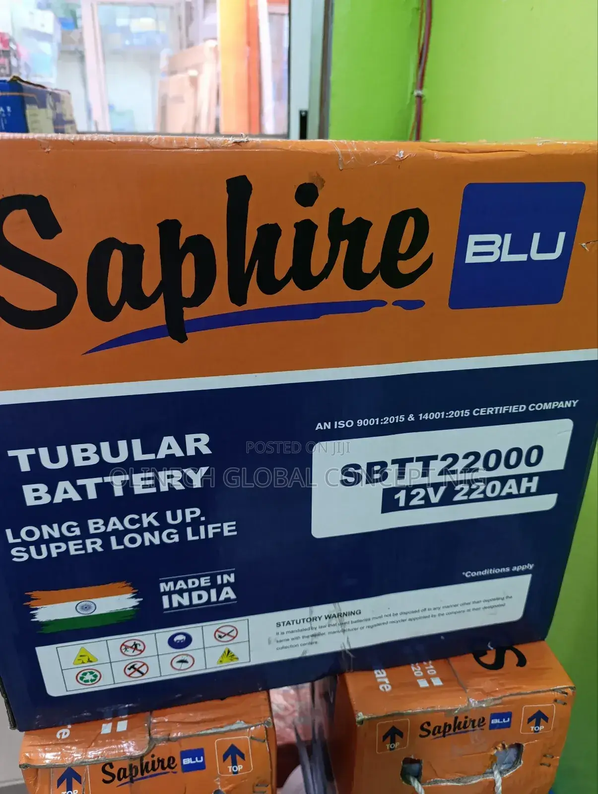 Sapphire Tubular Battery ,12v 220 Ah