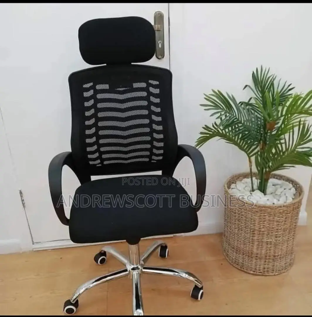 Secretary Net Chair With Headrest