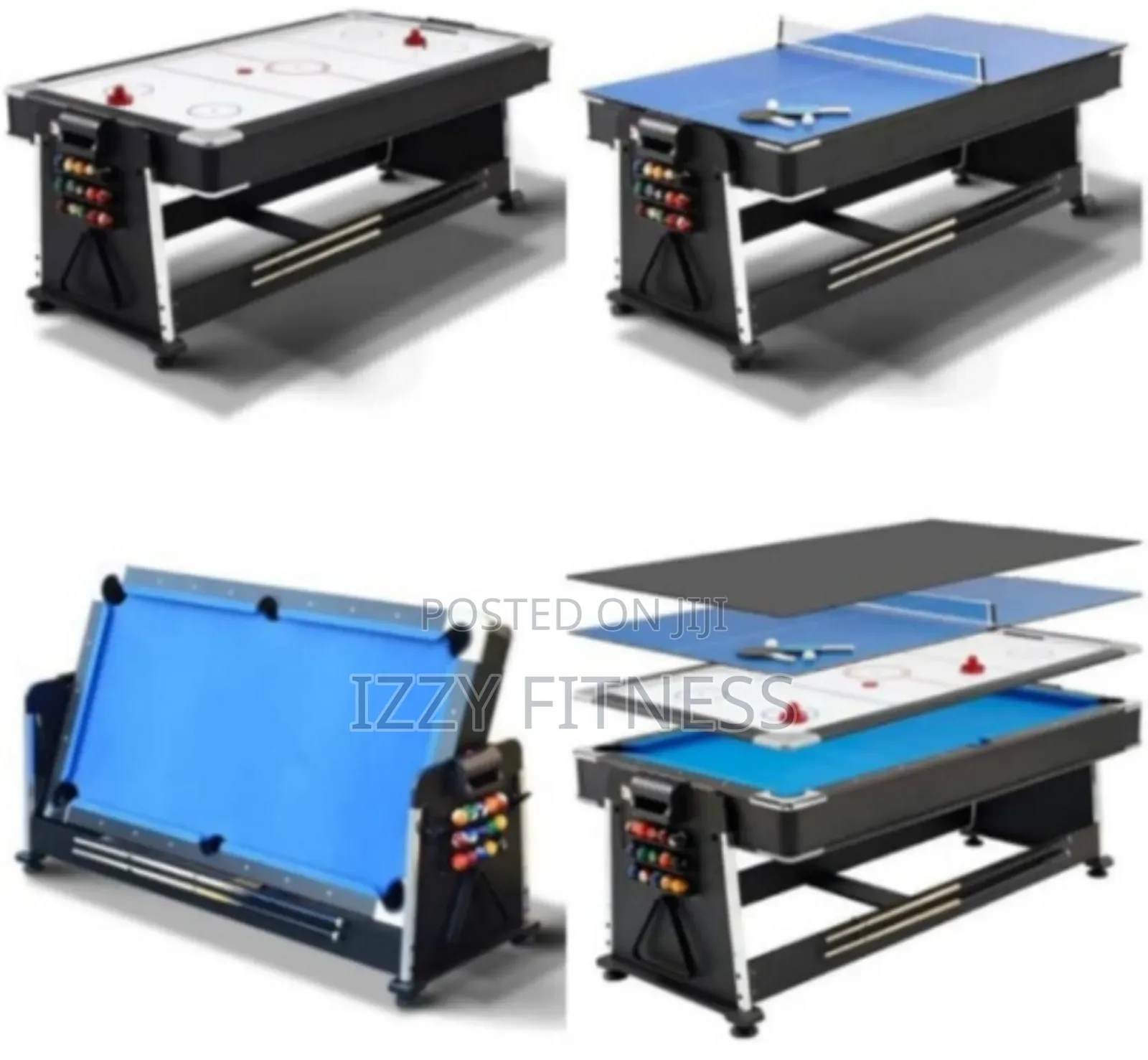 4 in 1 Snooker, Air Hockey, Table Tennis and Dining Table