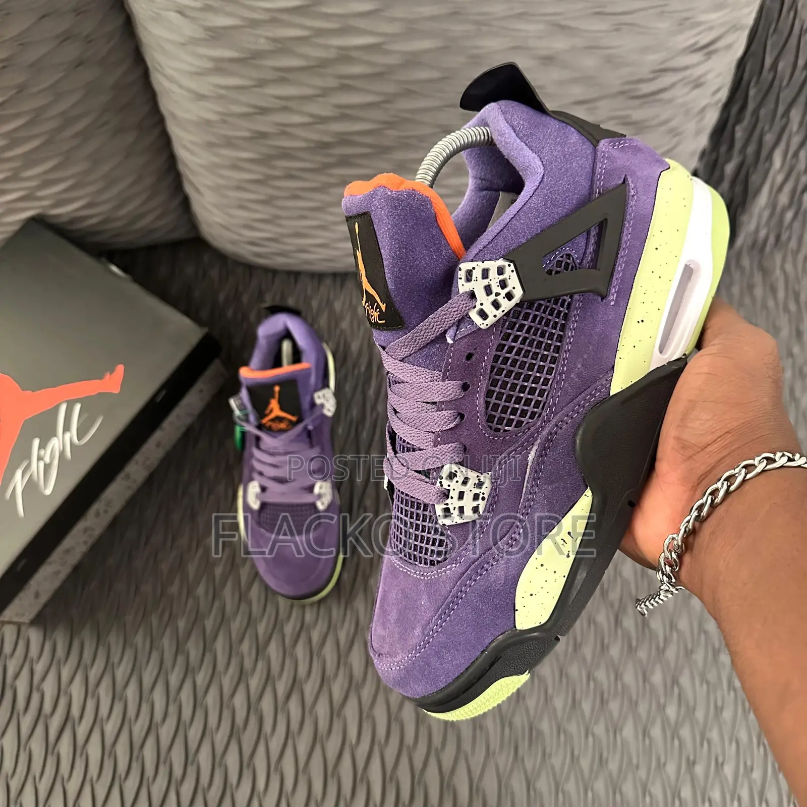 Original Air Jordan 4 Canyon Purple Sneakers