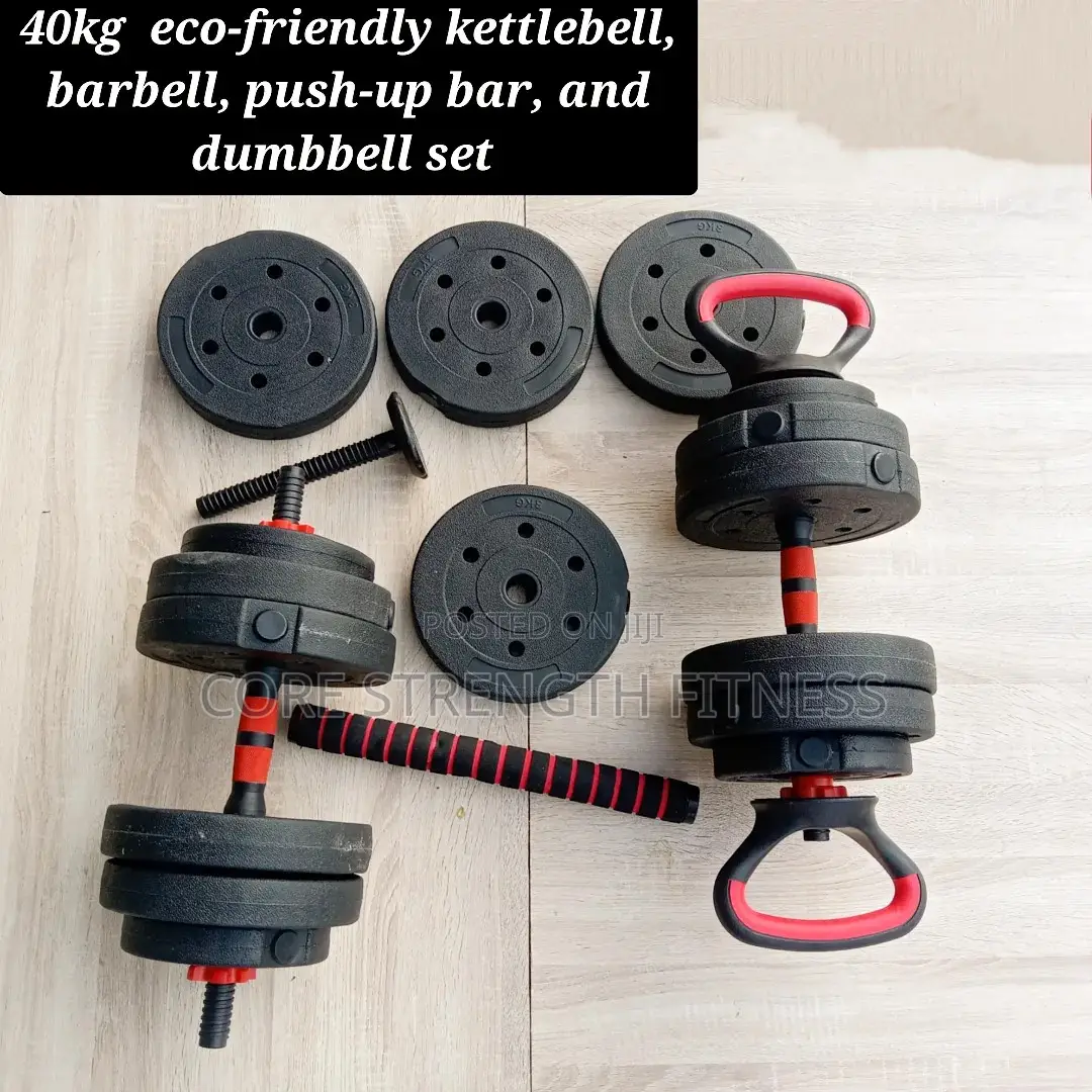 40kg Eco-Friendly Convertible Barbell Dumbbell Weights Set