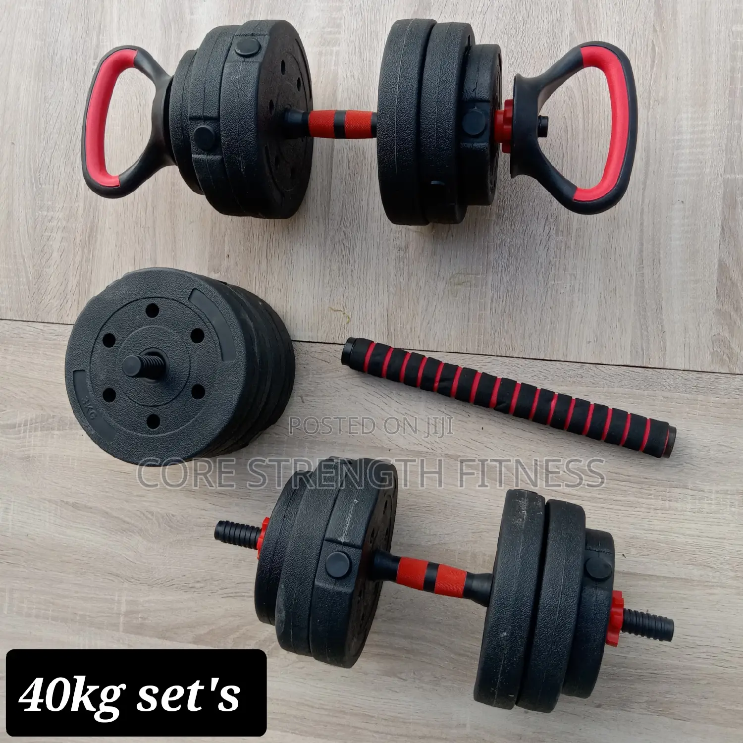 40kg Eco-Friendly Convertible Barbell Dumbbell Weights Set