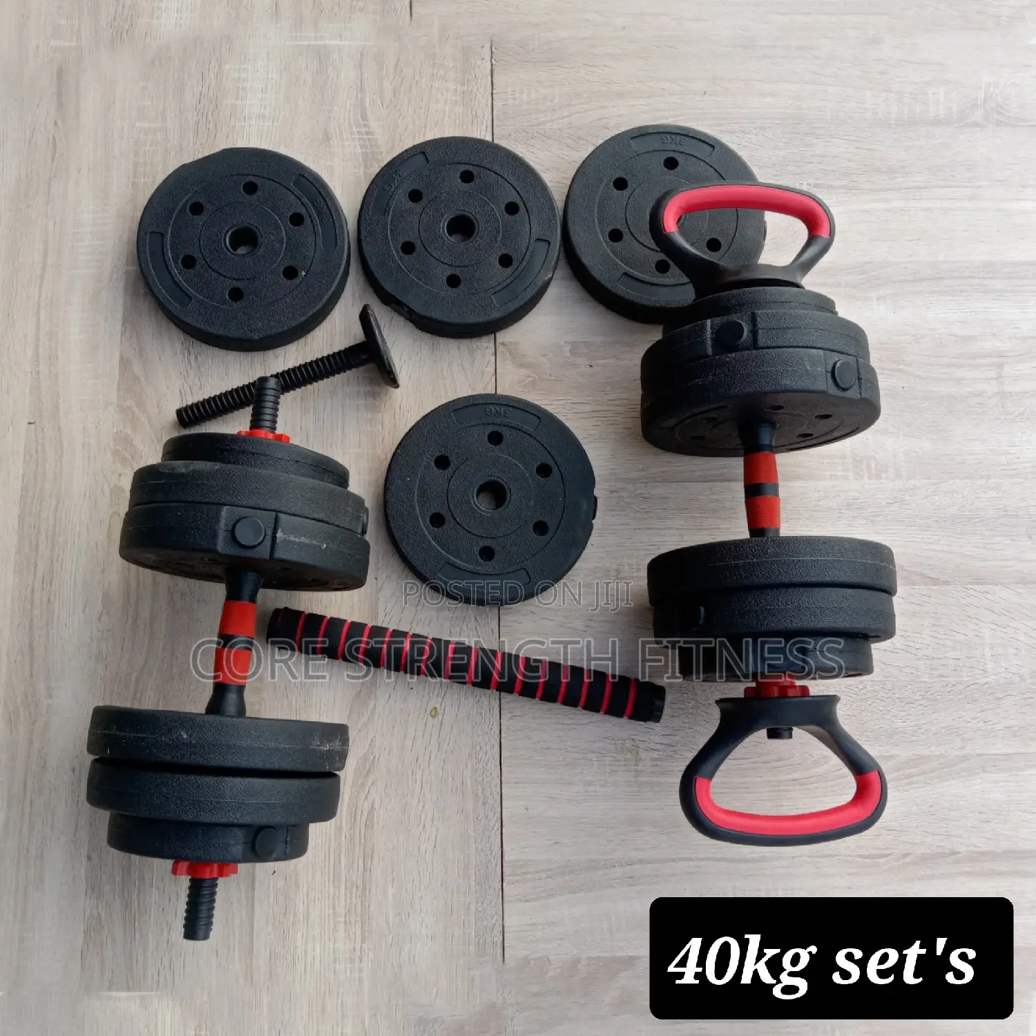 40kg Eco-Friendly Convertible Barbell Dumbbell Weights Set