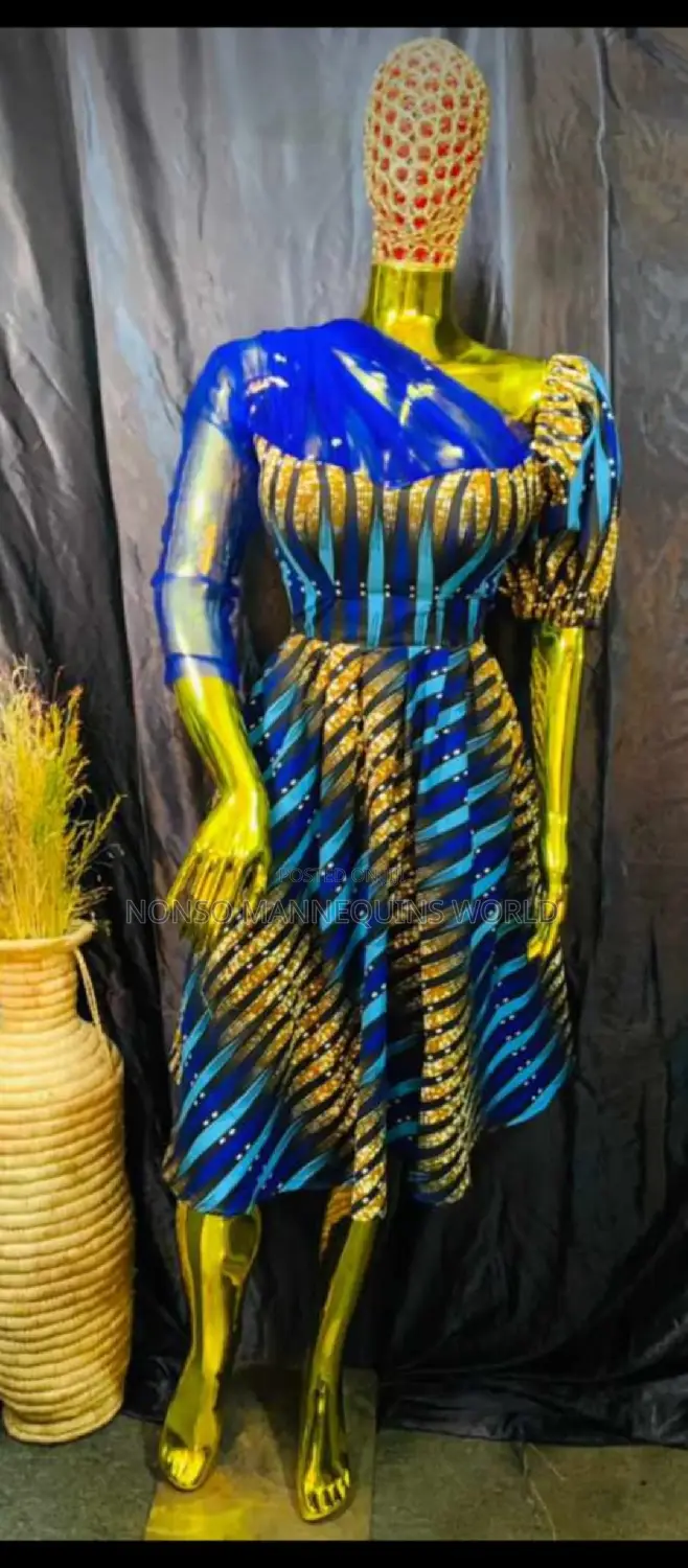 Basket Head Size 12 Gold Chrome Female Mannequin