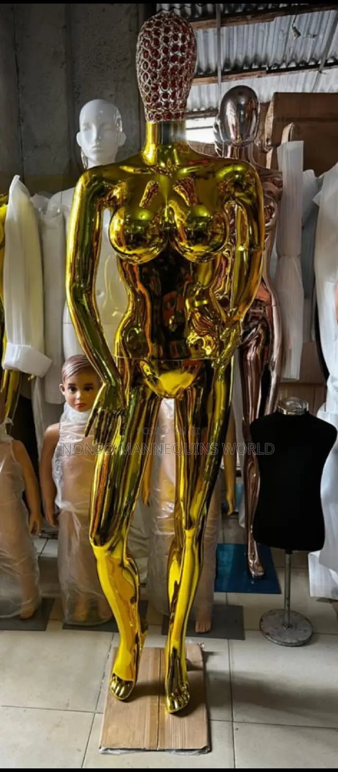 Basket Head Size 12 Gold Chrome Female Mannequin