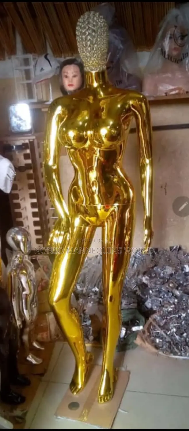 Basket Head Size 12 Gold Chrome Female Mannequin