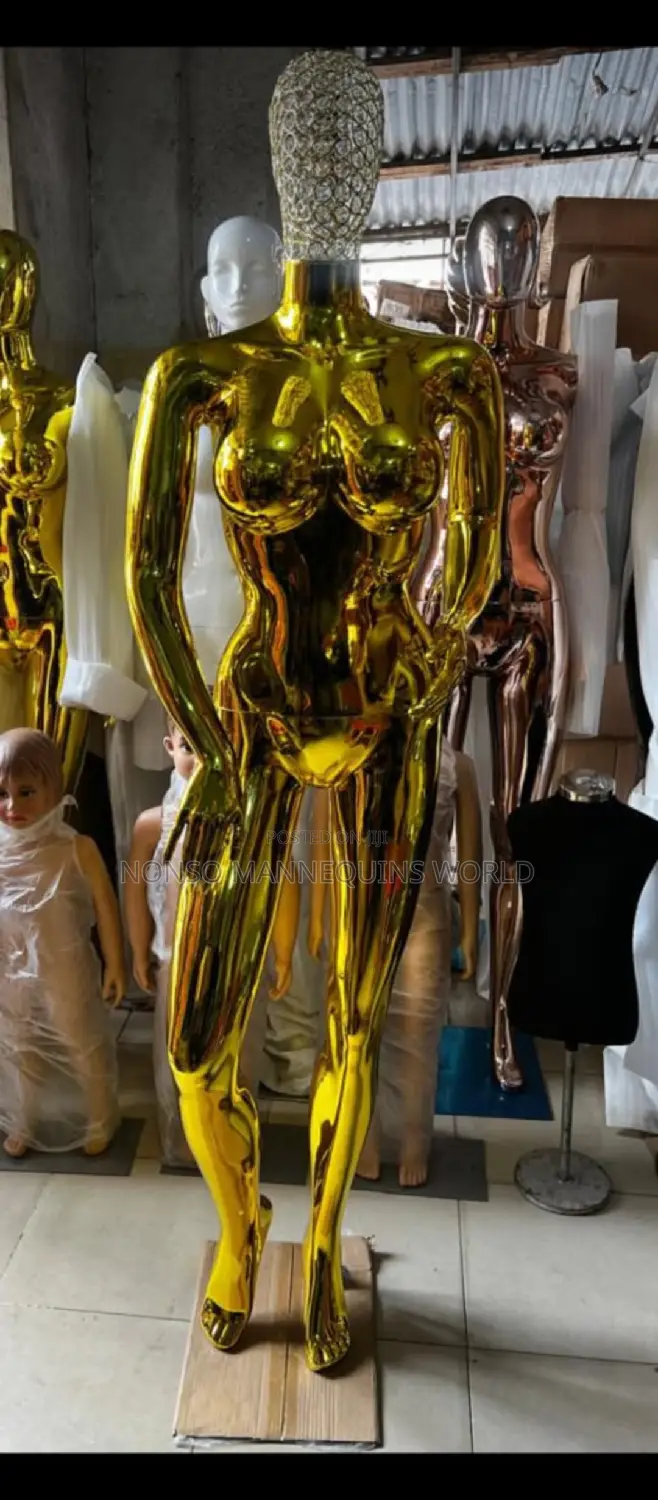 Basket Head Size 12 Gold Chrome Female Mannequin